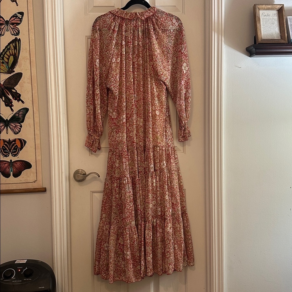 Free People Feeling Groovy maxi dress in floral print XS red combo boho - Picture 6 of 7